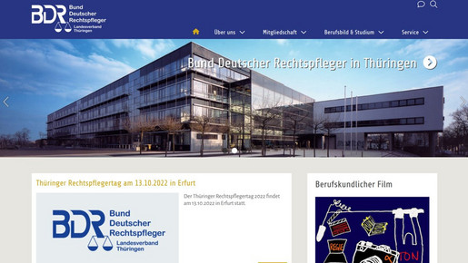 Screenshot der BDR-thueringen-webseite 