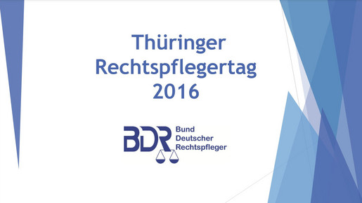 Thüringer Rechtspflegertag 2016 Deckblatt