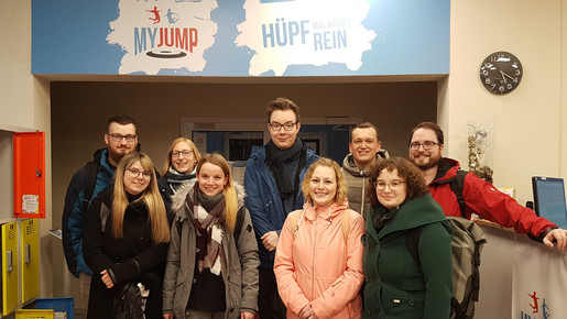 Jugendveranstaltung 2019 Gruppenfoto Jump House Erfurt